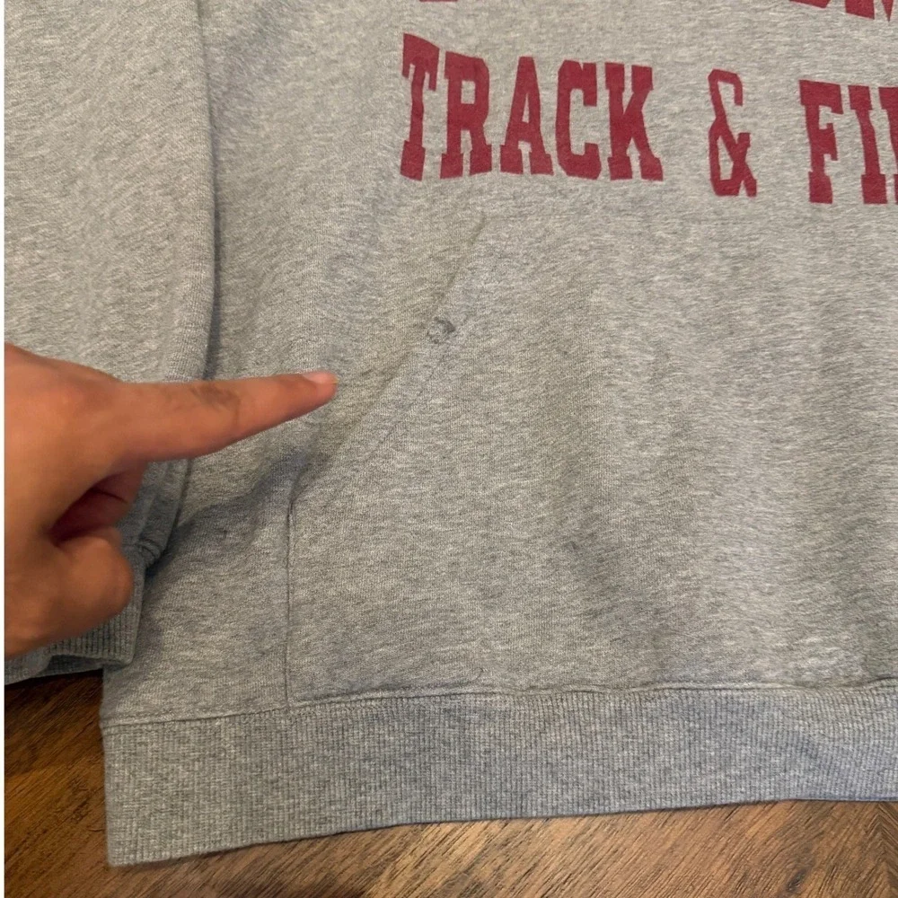 Adidas Team Oklahoma Track & Field Hoodie Mens Large‎ Gray Vintage Pullover L